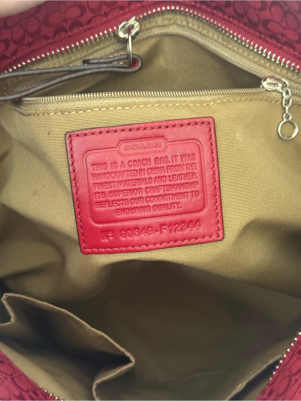 Vintage Y2K Coach Turnlock Red Tote - Picture 9 of 9